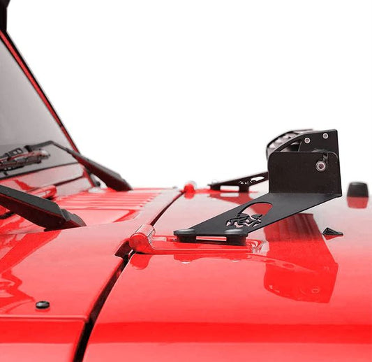 2 Pcs Hood Bracket for 21 & 32 Inch Light Bar for Jeep Wrangler JK 2007-2017