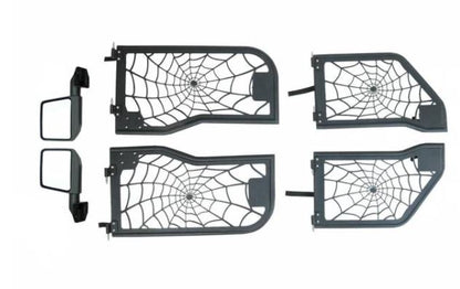 Spider Web Half Door With Mirror for 2Door & 4Door Jeep Wrangler JL 2018-2023