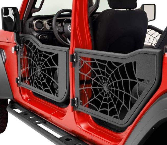 Spider Web Half Door With Mirror for 2Door & 4Door Jeep Wrangler JL 2018-2023