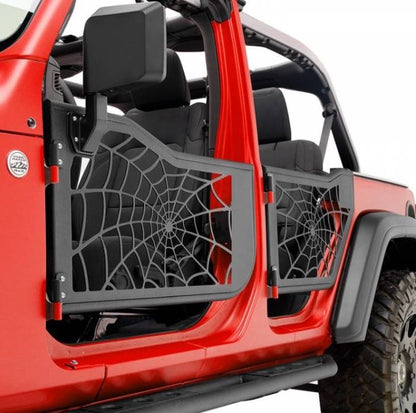 Spider Web Half Door With Mirror for 2Door & 4Door Jeep Wrangler JL 2018-2023