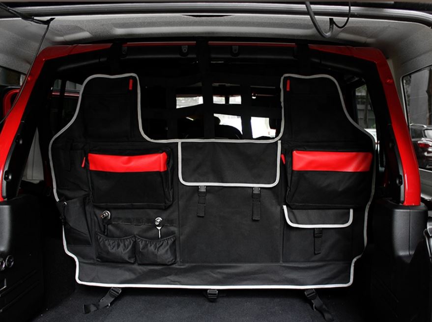 Rear Seat Cover with Organizer Storage Bag for Jeep Wrangler JL 2018-2023