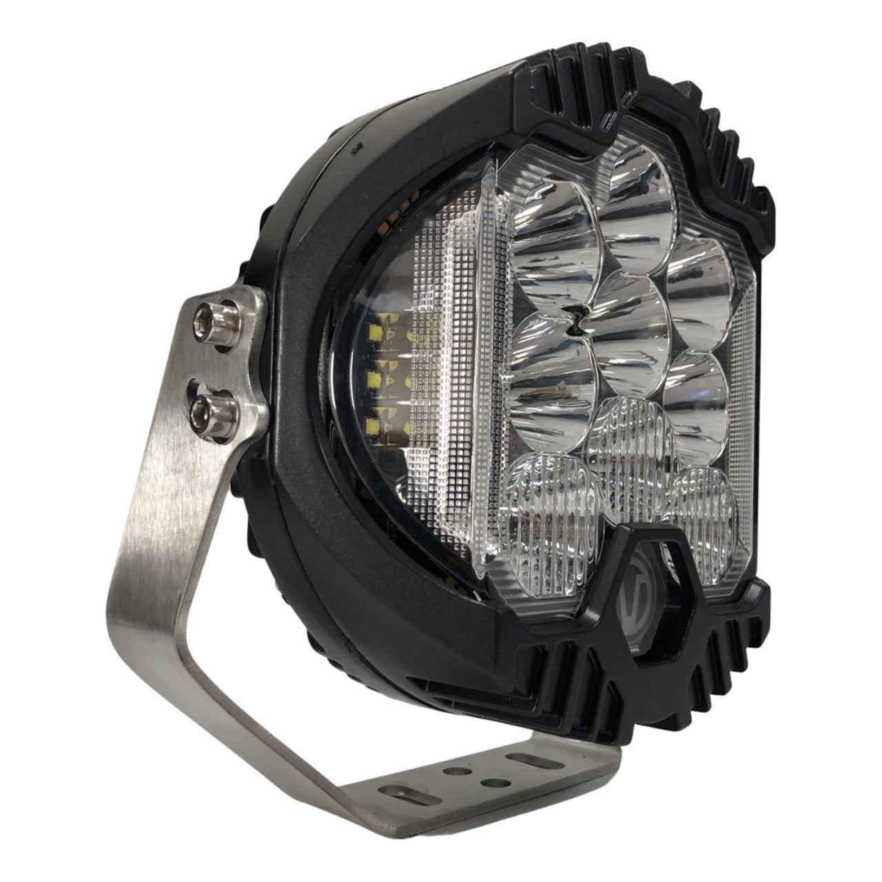 2 Pcs 7 Inch White LED Light with DRL