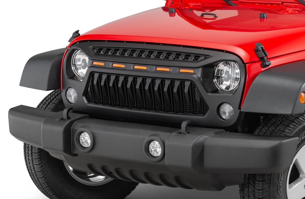 LED Topfire Grill for Jeep Wrangler JK 2007-2017