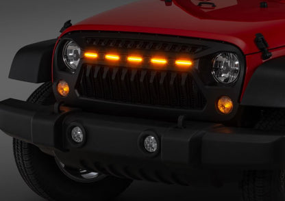 LED Topfire Grill for Jeep Wrangler JK 2007-2017