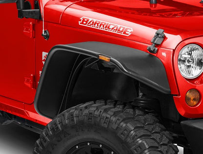 Plastic Flat Fender Flare With LED for Jeep Wrangler JK 2007-2017