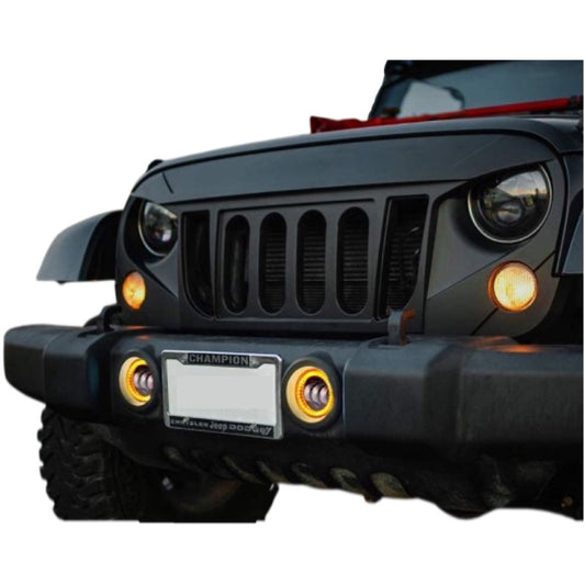 4 inches Led Fog Lights with Halo Ring for Jeep Wrangler JK & JL 2007-2023