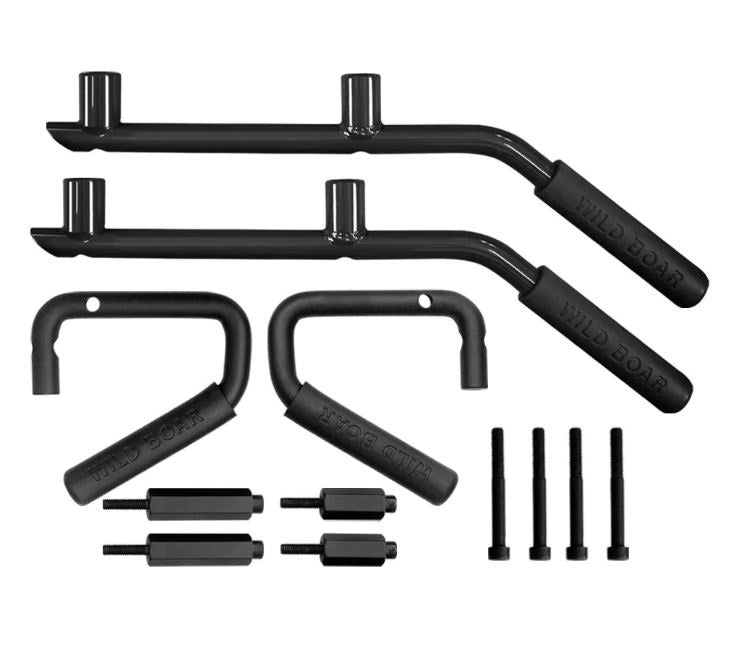 Black Steel Grab Handles for 4 Door Jeep Wrangler JK 2007-2017