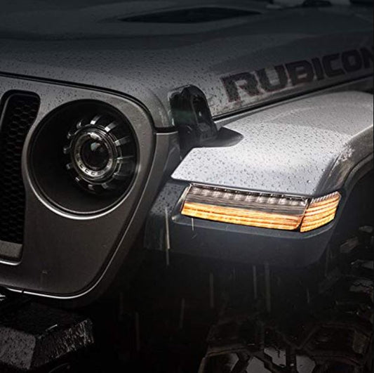 Smoked Fender Light for Jeep Wrangler JL & Gladiator 2018-2025